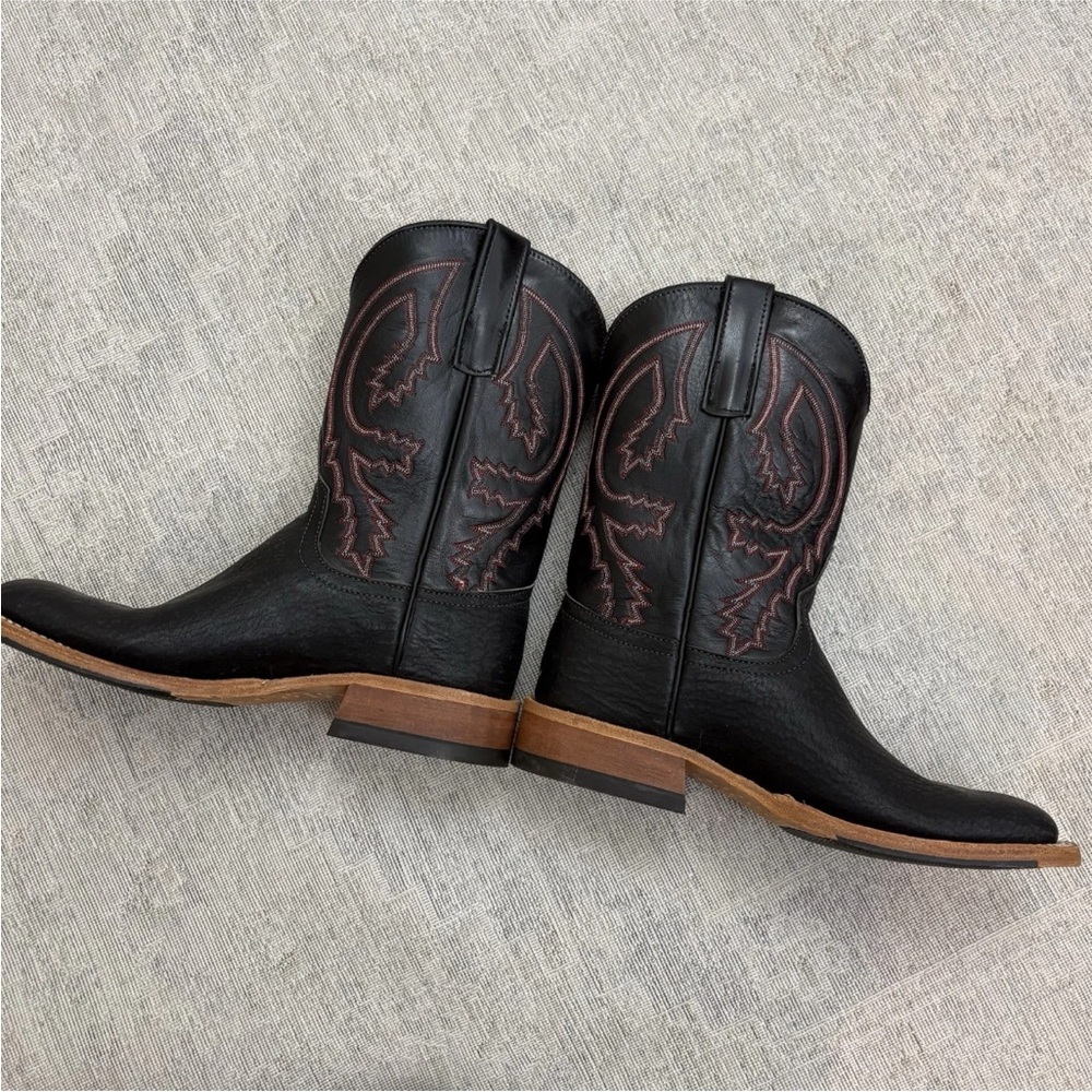 Logan Boot Company Wichita Kansas Western Leather Cowboy Boots Men’s Size 8.5 C - Picture 2 of 12